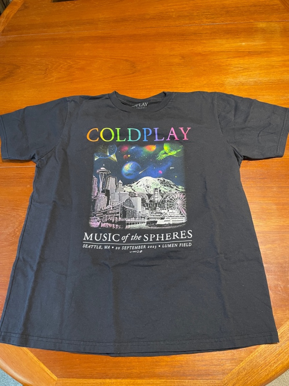 Coldplay concert tour tee shirt - Seattle Music of the Spheres 2023